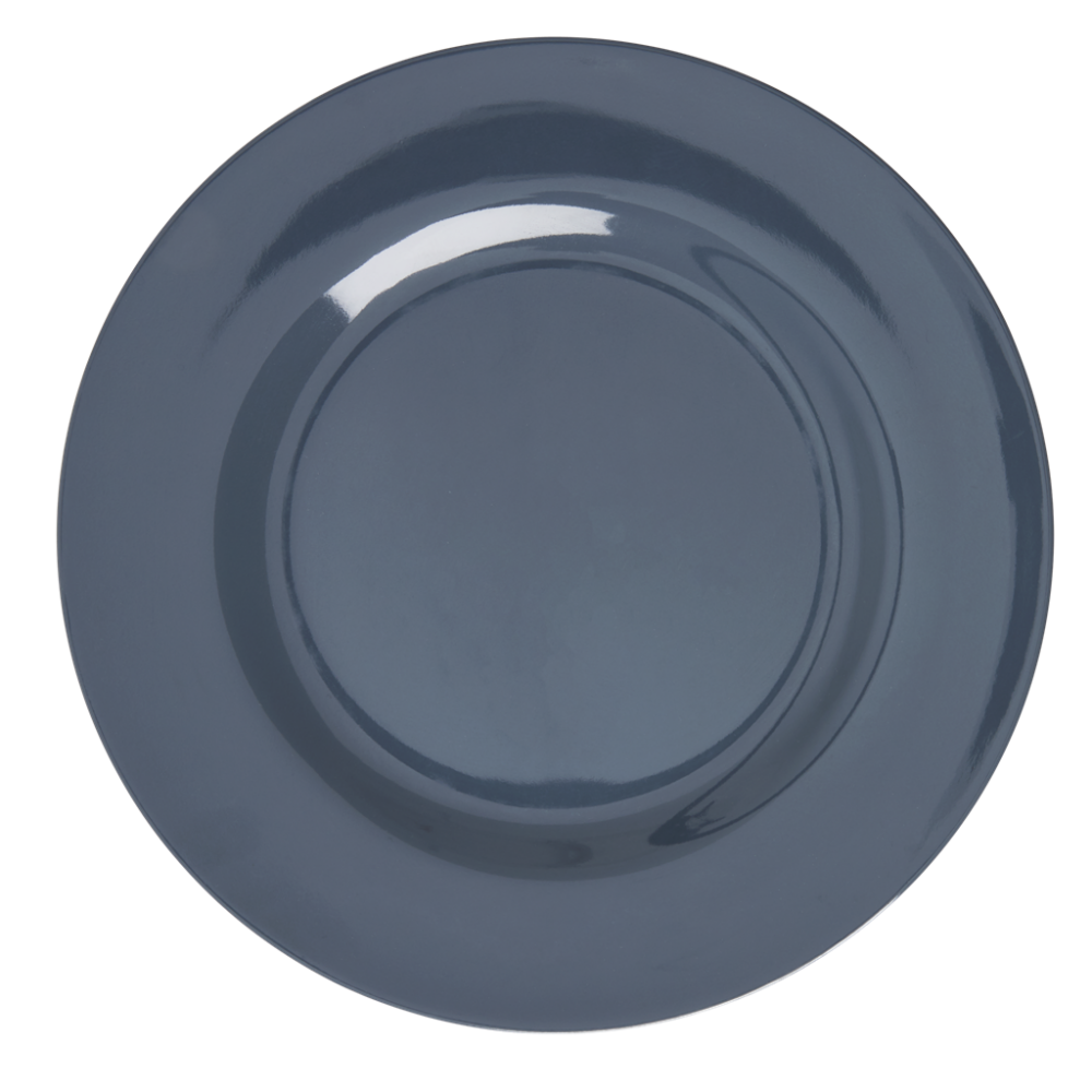 Dark Grey Melamine Dinner Plate Rice DK
